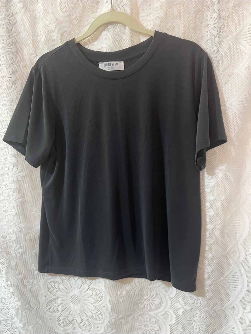 Double Zero Black Short Sleeve Crewneck Tee S